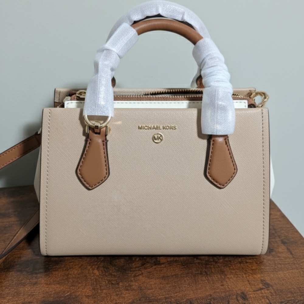Michael Kors Tan and Brown Satchel